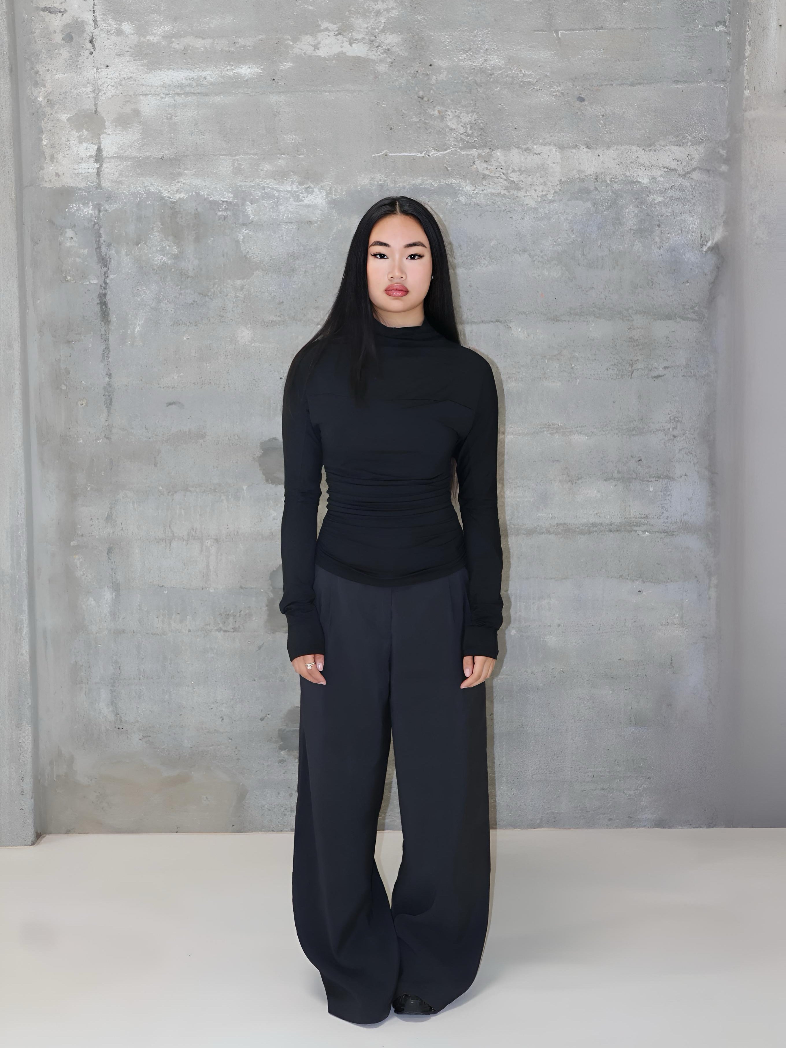 AIMrn Sculpt Long Sleeve Top – Black